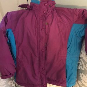 LL Bean Girls waterproof Snow Jacket sz 8
